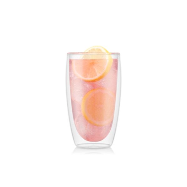BODUM PAVINA GLASS DOUBLE WALL LARGE 0.45L X 2