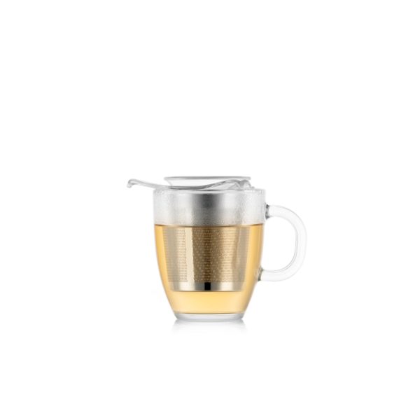 BODUM YO-YO SET MUG WITH TEA STRAINER 0.35L S/S
